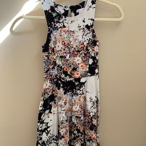 Floral high neck dress